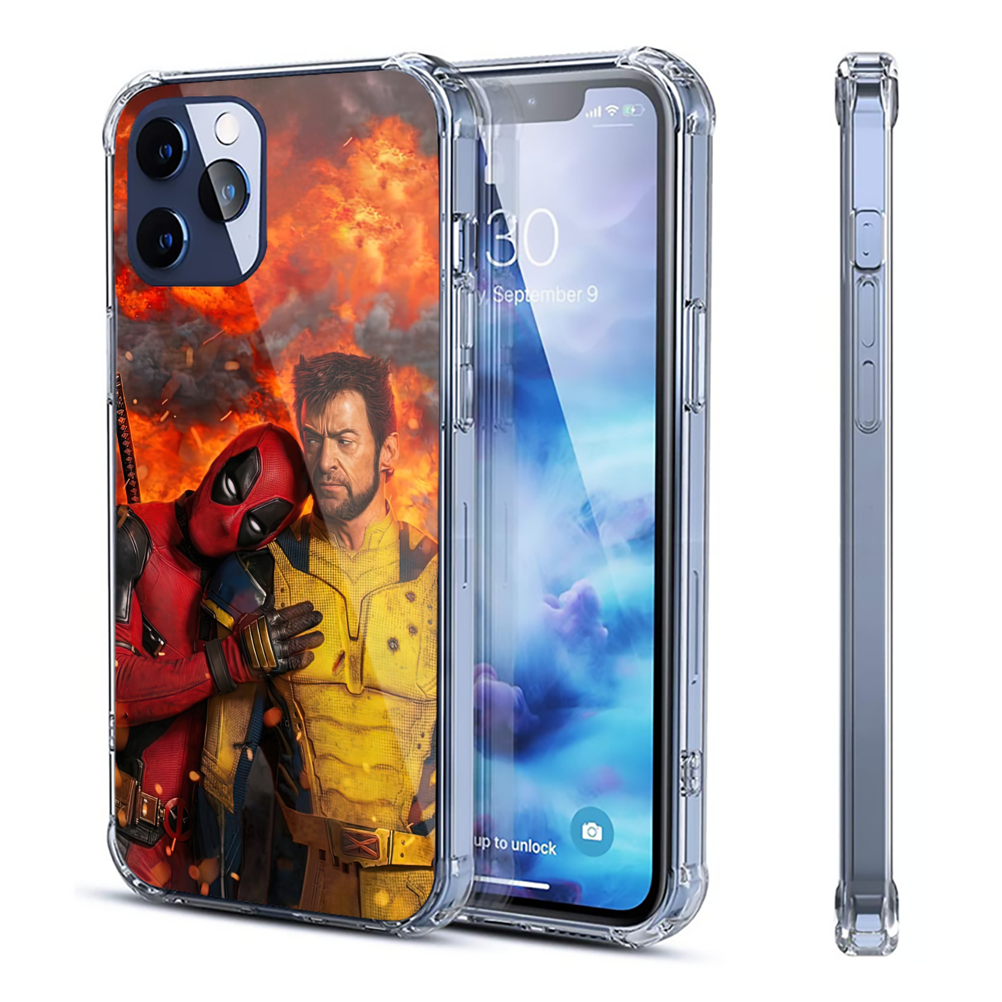 （画像用） Deadpool デッドプール 【iPhone 12シリーズ対応】透明スマホケース（クリアソフトケース）